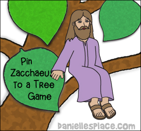 Pin Zacchaeus to a Tree Bible Game for Children's Ministry
