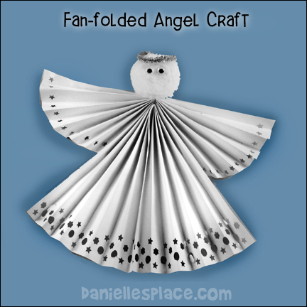 Fan-folded Angel Craft for Children's Ministry