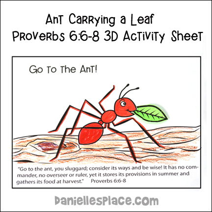 Free Sunday School Lesson - Consider the Ants
