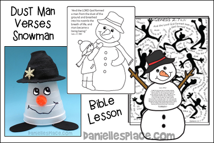Dust Man Verses Snowman Bible Lesson about Creation