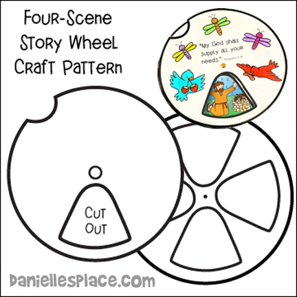 Four-scene Story Wheel Craft Pattern