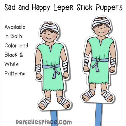 Sad and Happy Stick Puppet Craft for Children's Ministry