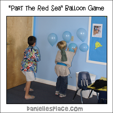 Moses Parts the Red Sea Balloon Game for Children's Ministry from www.daniellesplace.com