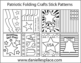 Patriotic Folding Craft Stick Patterns