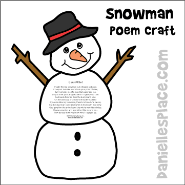 Big Paper Snowman with Poem