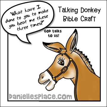 Balaam's Talking Donkey Activity Sheet for Balaam Bible Lesson