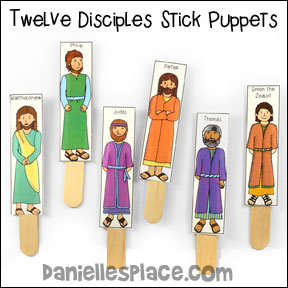 Twelve Disciples Stick Puppets
