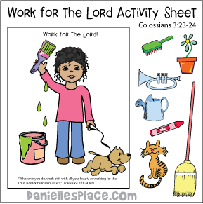 Work for the Lord Activity Sheet