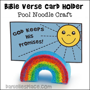 Noah's Ark Bible Verse Card Holder Pool Noodle Craft for Children's Ministry