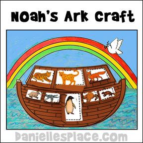 Noah's Ark with Opening Windows Bible Craft for Children's Ministry