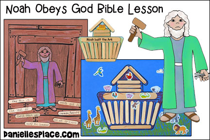 Noah Obeys God Bible Lesson for Children's Ministry - Bible Crafts and Bible Games