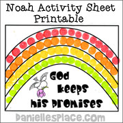 God Keeps His Promise Dot Rainbow Craft
