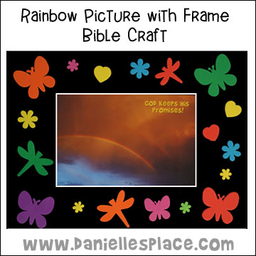 Noah's Ark Rainbow Picture with Frame Craft for Children's Ministry
