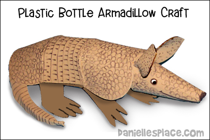 Free Plastic Bottle Armadillo Craft for Kids