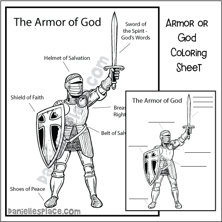 Armor of God Coloring Sheet and Learning Activity for Children's Ministry
