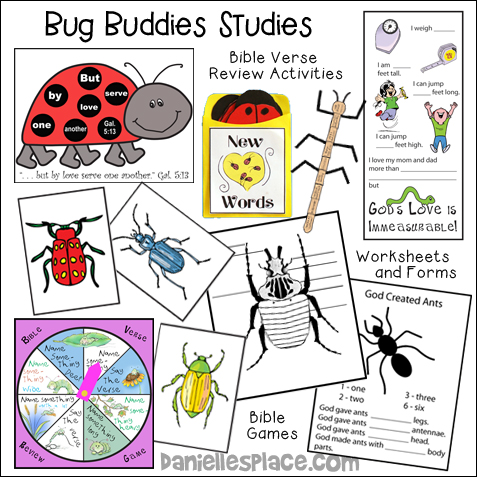 Bug Themed Crafts and Games, Bible Games, Sunday School Crafts, Children's  Church, Insect Christian Object Lessons, Children's Ministry 