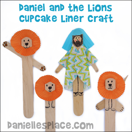 Daniel and the Lions Cupcake Liner Craft for Children's Ministry