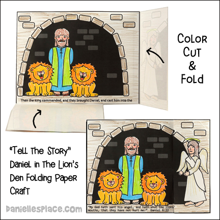 Daniel in the Lion's Den Folding Bible Craft