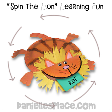 Lion, Word Puzzle Game, Educational Game for Preschool Kids, Place