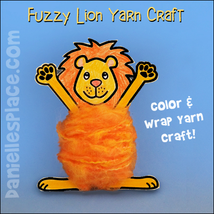 Fuzzy Lion Yarn Craft for Children's Ministry