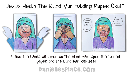 Jesus Heals the Blind Man Moving Activity Sheet
