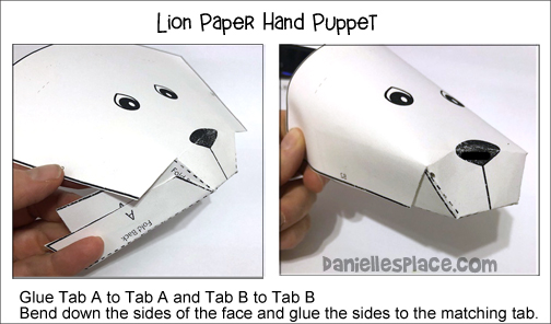 Lion Paper Hand Puppet Uppder Pattern