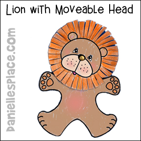 Lion with Moveable Head Craft for Kids