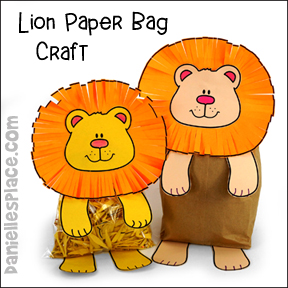 Lion Paper Bag Craft