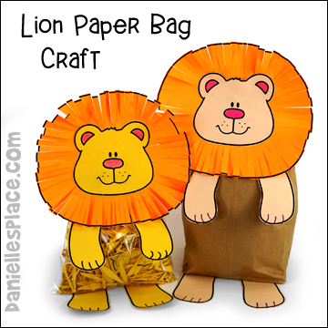 Lion Paper Bag Craft for Children
