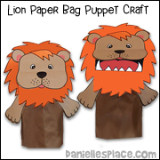 Lion Paper Bag Craft