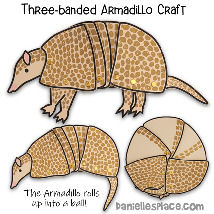 Three-banded Armadillo Paper Craft