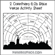 2 Corintians 6:2b Bible Verse Activity Sheet