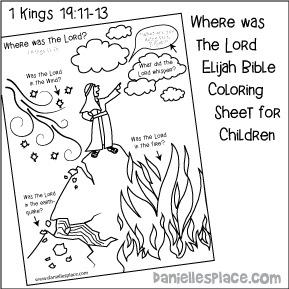 Elijah 1 Kings 19:11-13 Coloring Sheet