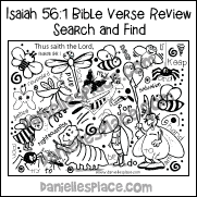 Isaiah 56:1 Bible Verse Review Search and Find Sheet