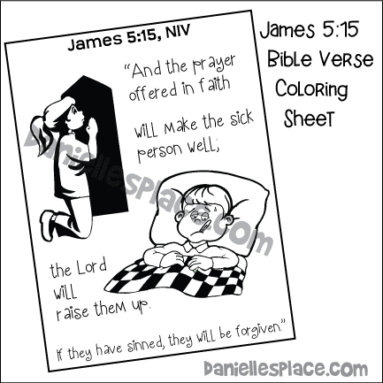 James 5:15 Bible Verse Coloring Sheet