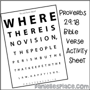 Proverbs 29:18 Bible Verse Review Eye Chart Activity