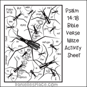 Water Strider Bible Verse Maze Activity Sheet