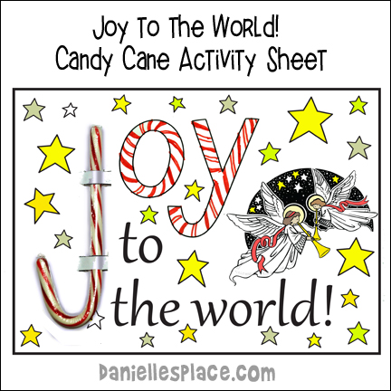 Christmas Craft for Kids - Joy to the World! Candy Cane Activity Sheet