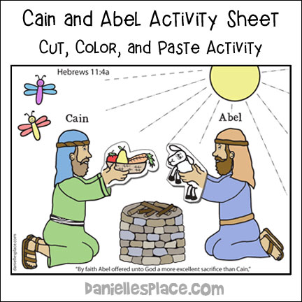 cain and abel bible story coloring pages