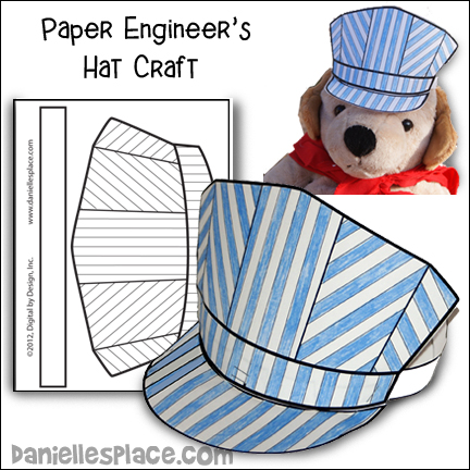 Paper Engineer's Hat Craft Pattern for Children