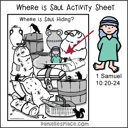 Find Saul Activity Sheet or Coloring Sheet (Younger Children)
