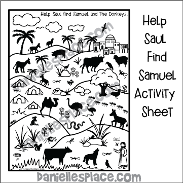Help Saul Find Samuel and the Donkeys Activity Sheet for Younger Children