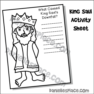King Saul's Downfall Crown Activity Sheet