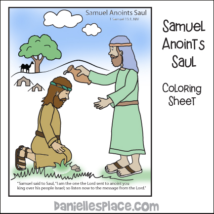 Samuel Anoints Saul Coloring Sheet