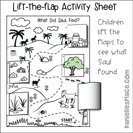 Saul - Lift-the-flap Bible Activity Sheet