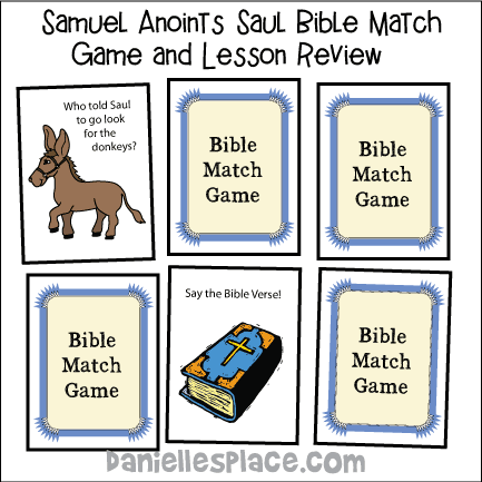 Samuel Anoints Saul Bible Match Game and Bible Lesson Review