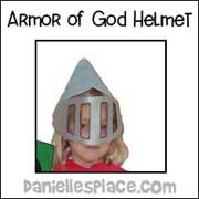 sunday school Armor of God Helmet bible craft