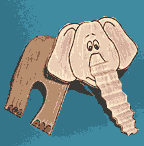 standing elephant craft for kids