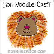 lion face with noodle mane craft www.daniellesplace.com